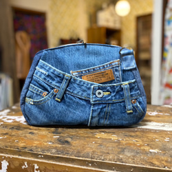 ハニトさまオーダー♪デニムリメイクショルダーバッグ ショルダー