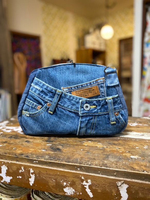 ハニトさまオーダー♪デニムリメイクショルダーバッグ ショルダー