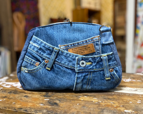 ハニトさまオーダー♪デニムリメイクショルダーバッグ ショルダー