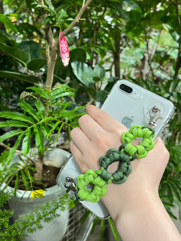 ショートお花ハンドストラップ ハンドストラップ お花ストラップ パラ