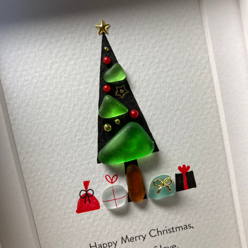 シーグラスアート「クリスマスツリー」 その他アート ゆきみ工房 通販