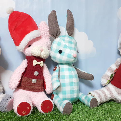 20%off】チョコミント色のうさぎ【Creema限定】 ぬいぐるみ もちまる