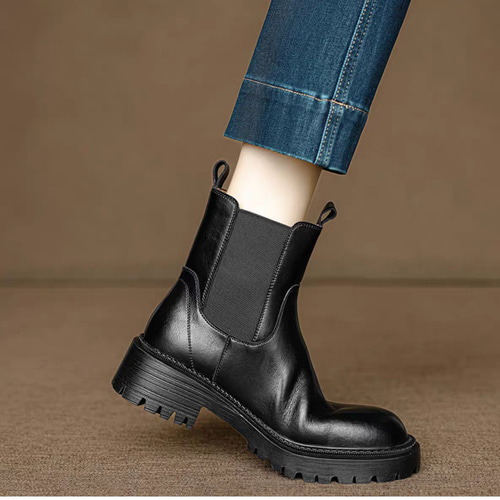 本革 厚底靴 外反母趾靴 ショートブーツ 長靴 人気 シューズ 黒靴