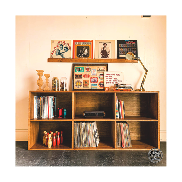 VINTAGE OPEN SHELF レコード 本棚 ビンテージ アンティーク 北欧