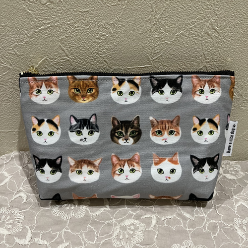 20センチポーチ☆猫柄・日本猫 ポーチ moca 通販 15062218｜Creema
