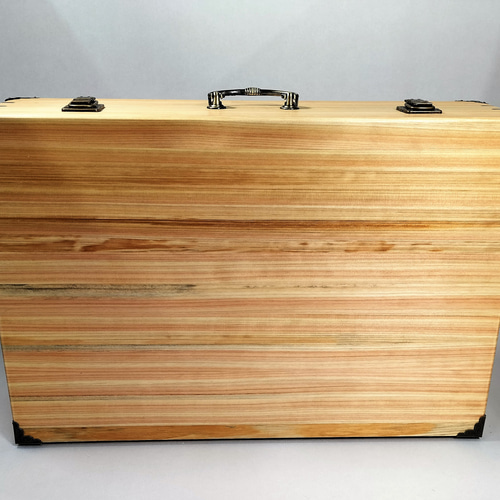 ワケありな逸品2023】木製(檜)アタッシュケース #0722 その他バッグ 黒