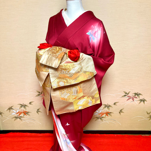 竜宮 九 清千穂花魁双装冠だらり2Way帯『亀甲羅紗紋楽遊尽』 和装小物