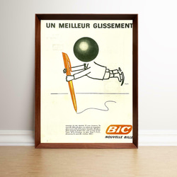 サヴィニャック Bic 1960年代 フランス 雑誌 ヴィンテージ 広告 額付