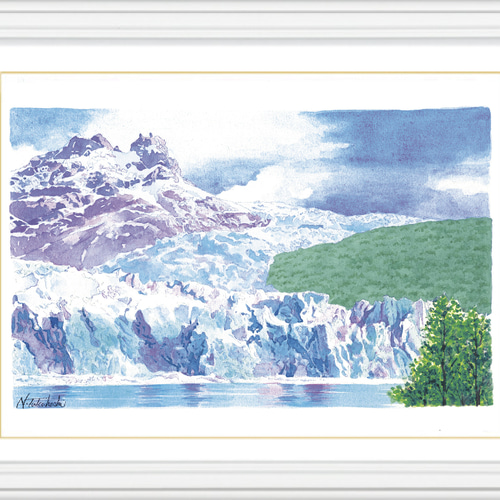 水彩で描く風景画『アルゼンチン ロスグラシアレス国立公園』ジグレ