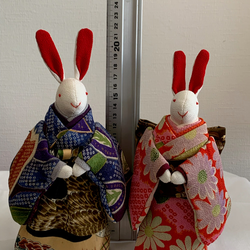Sold☆ちりめん人形 雛うさぎ② ひな人形・雛飾り じゅん吉 通販