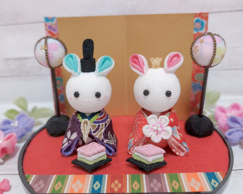 Rkmn様 ハンドメイド 雛人形 お雛様 リバティ つまみ細工 おしゃれ