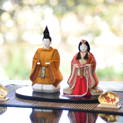 木目込み人形 雛人形 【陽光雛】（黄櫨染） ひな人形・雛飾り 有松人形