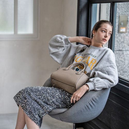 第2世代 Mサイズ 本革 2way トートバッグ ゴールド金具 グレージュ