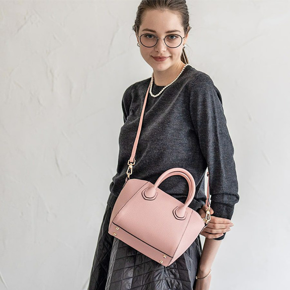 第2世代 Mサイズ 本革 2way バッグ ゴールド金具 スウィートピンク