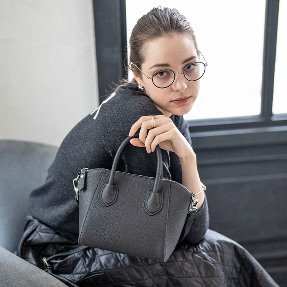 第3世代 Sサイズ 本革 2way トートバッグ シルバー金具 ブラック