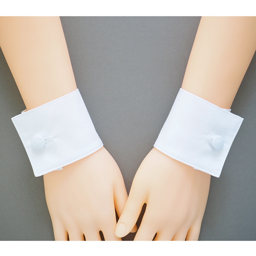 付けカフス 付け袖 お袖留め クラシック コットン 1つボタン その他