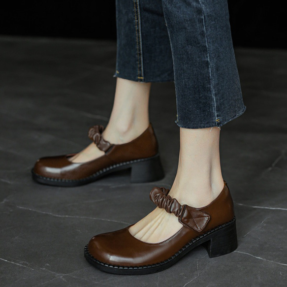 本革 革靴 メリージェーン 靴 ヒール ドクターマーチン ヒールパンプス