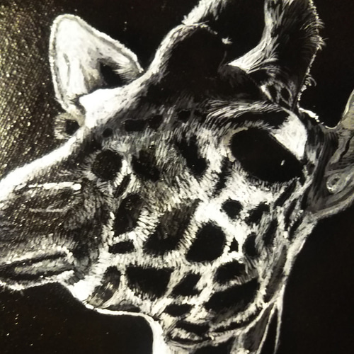 キリン ＃アート ＃絵画 ＃原画 ＃アクリル画 20cm角 絵画 118Art 通販