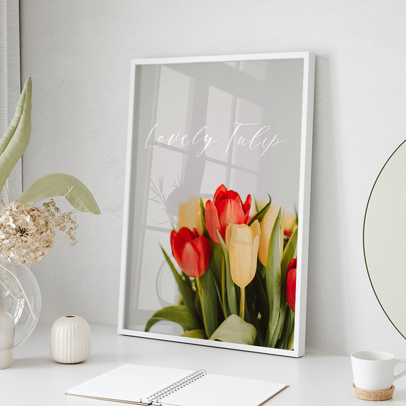 チューリップのポスター / i1181 / 春のチューリップ ピンク、パープル