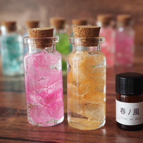 花びらアロマジェル「陽だまり。カシス」 ＆ オリジナル精油「春ノ風