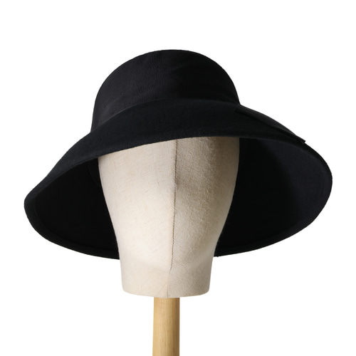 即納可能＞広つばのフェルト秋冬ハット セシルブラック 秋冬帽子