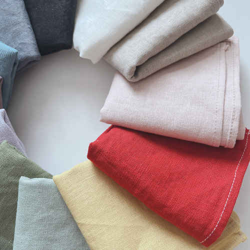 ◇matibari◇中厚リネンのハンカチ◇約38センチ角◇リネン100%◇麻