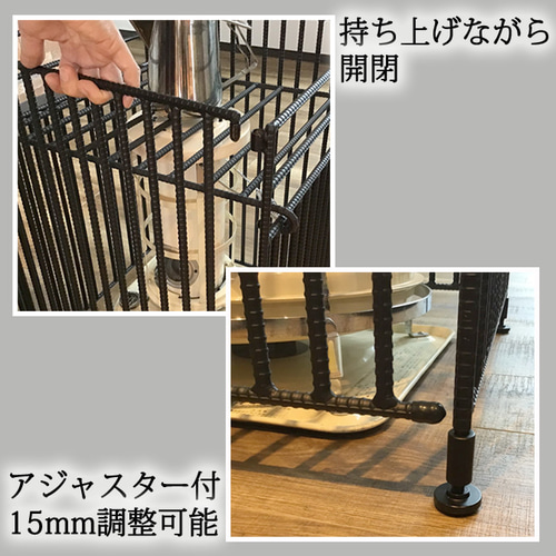 格子13本】折りたたみ式 ストーブガード コンパクト収納タイプ