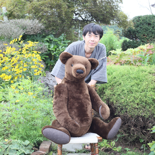 ぬいぐるみアート テディベア 超大型 約115㎝ 立体・オブジェ