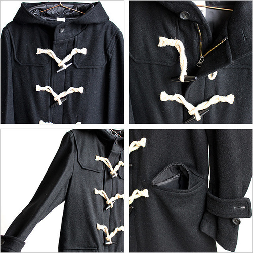 麻紐×トグルボタン留めウールダッフルコート コート albino 通販