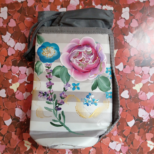 500mlペットボトルケース トールペイント 手書き ハンドメイド