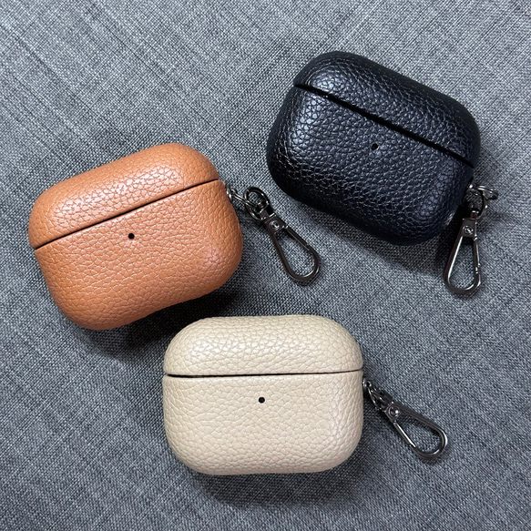 おしゃれ AirPods / Airpods Pro ケース 三色入 文字入れ可能 レザー