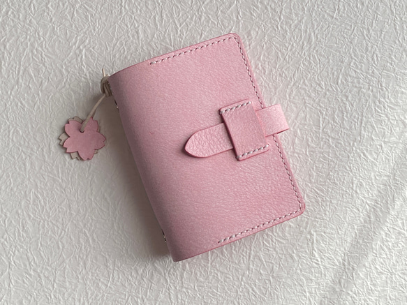 M5 システム手帳カバー / イタリアンレザー / ピンク / マイクロ5 ミニ