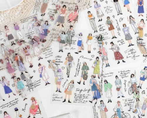 断捨離セール ノンストップシリーズ 女の子 花 コラージュ素材