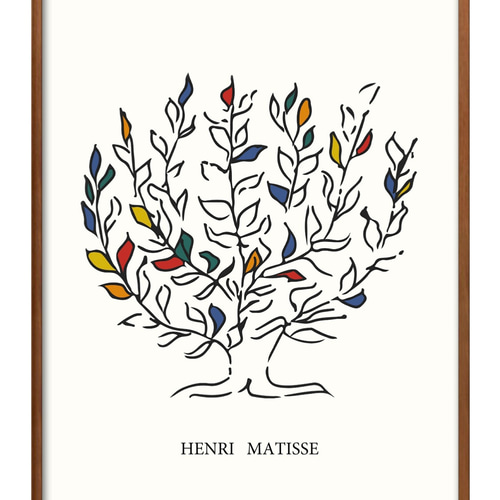 11598 ポスター 絵画 A3サイズ『アンリ・マティス 低木』アート