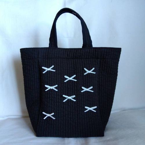 ☆シティトート☆ ダークグレー ベルベットリボン ヌビバッグ トート