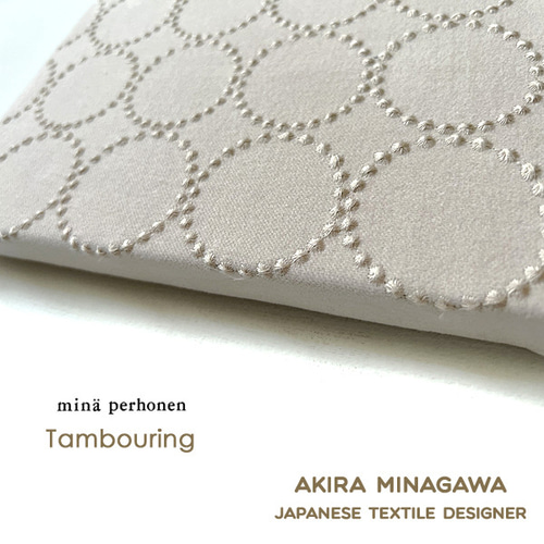 ミナペルホネン ファブリックパネル タンバリン ドップ生地 ベージュ