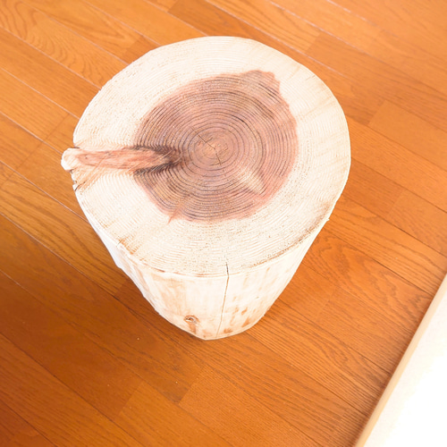 切株ウッドスツール・丸太サイドテーブル・無垢無塗装・オーガニック