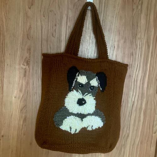 わんこお散歩トートバッグ（大） 犬イラスト オーダーメイド 名前入り