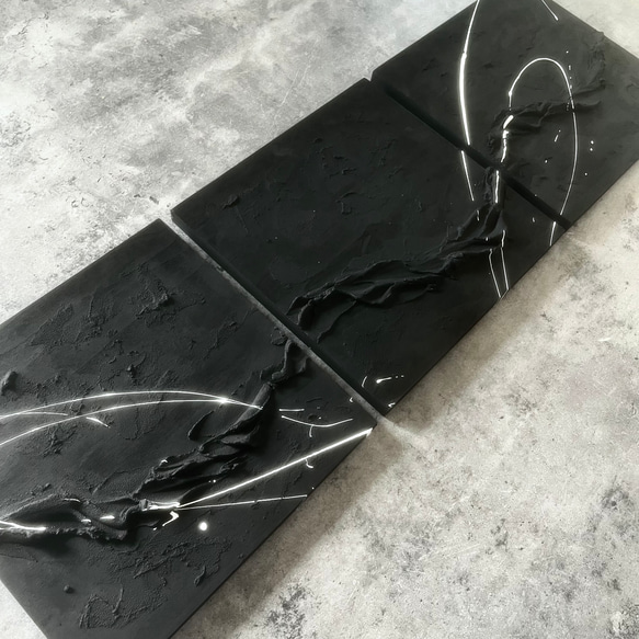 現代アート 3枚セット テクスチャーアート アートパネル インテリア