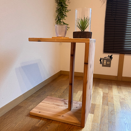 杉無垢のサイドテーブル サイズ変更可能 サイドテーブル 魔法の家具屋