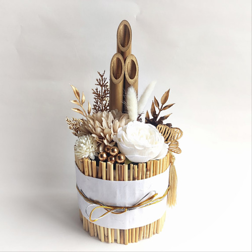 ミニ門松お正月飾り☆豪華なゴールド☆ しめ縄・しめ飾り utaki 通販