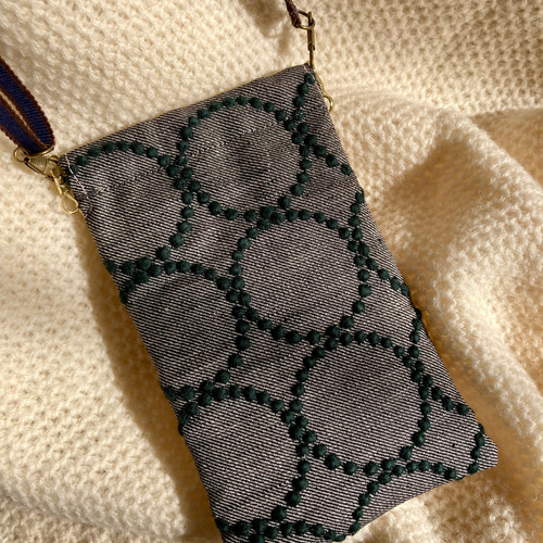 ☆ゆか【スマホショルダー】ミナペルホネン タンバリン charcoal