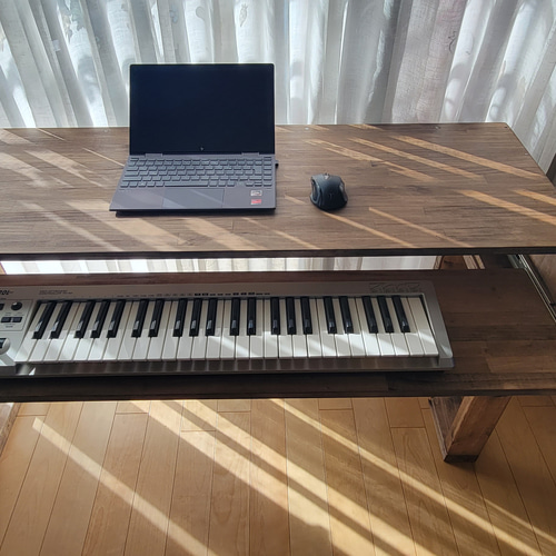 DTMデスク S140-45 DAW スライドテーブル(300) ダイニングテーブル 森