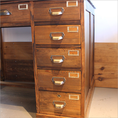 昭和初期 片袖 ワークデスク デスク 机 無垢材 天然木 アンティーク