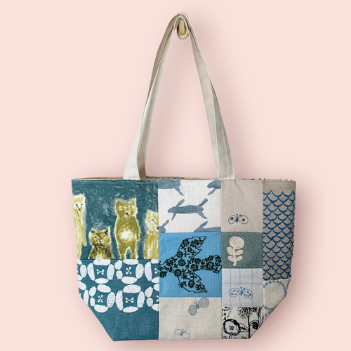 ミナペルホネン Lサイズ パッチワーク トートバッグ minaperhonen