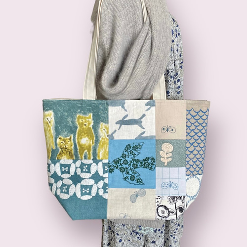 ミナペルホネン Lサイズ パッチワーク トートバッグ minaperhonen