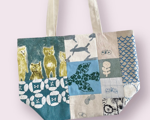 ミナペルホネン Lサイズ パッチワーク トートバッグ minaperhonen