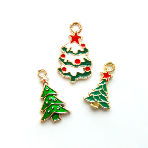7個【各種1個ずつ】クリスマスチャームアソート・231014 チャーム 四季