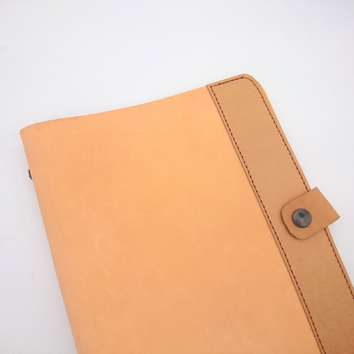 B5手帳/26穴バインダー/オレンジ【一点モノ・現品限り】床革 レザー