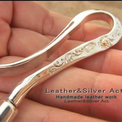 シルバーフック,925 完全1点物（釣り針S字フック）ナスカン